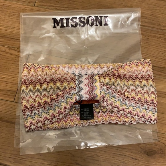 💕x2HP💕Missoni pink knit zig zag chevron headband - Picture 5 of 9